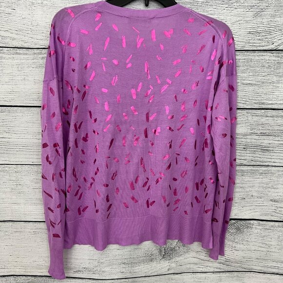 Zara Purple & Pink Confetti Sweater, Size M - Picture 2 of 3
